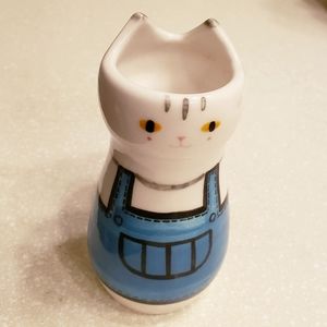 Nwot Jangjorim pottery cat mini vase candle holder
